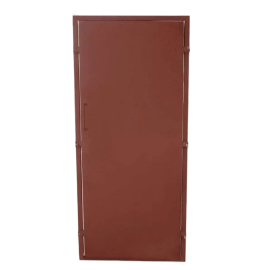 Гермодверь - 400х900 (Утепл. / Петля 14-90 / Уплотнитель D-strip / Грунт красно-коричневый)