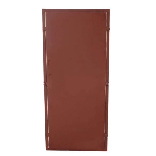Гермодверь - 500х1250 (Утепл. / Петля 14-90 / Уплотнитель D-strip / Грунт красно-коричневый) 
