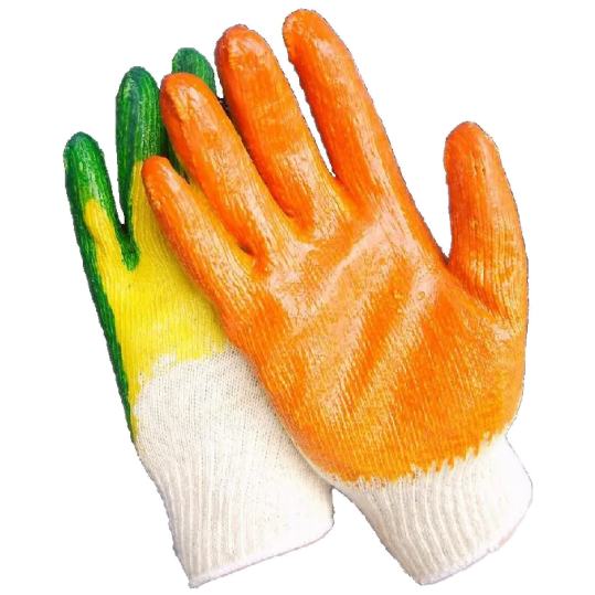 Перчатки х/б с двойным латексным напылением