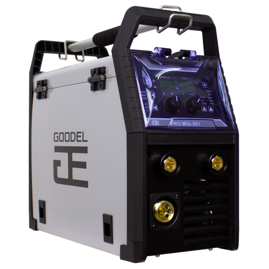 Сварочный аппарат GOODEL PRO MIG-201 (220В; 5,6кВт; 25-200А; ПВ(40°С) 35%-200А; ø0,6-1,0 мм)