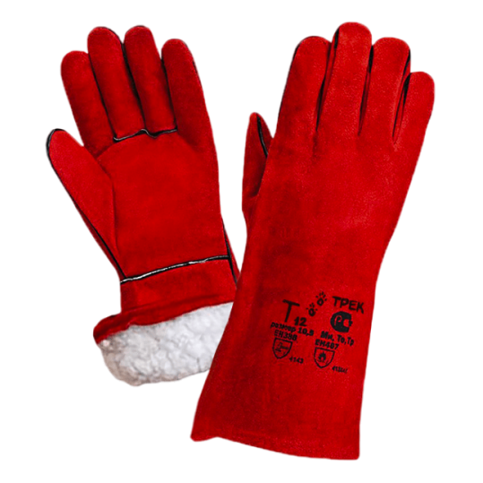 Краги спилковые ТРЕК утепленные