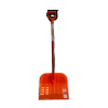 Лопата снеговая оранжевая с алюминиевым черенком и ручкой ГОРЫНЫЧ, поликарбонат